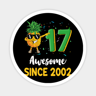 17th Birthday Pineapple Dabbing 17 Years Old Magnet